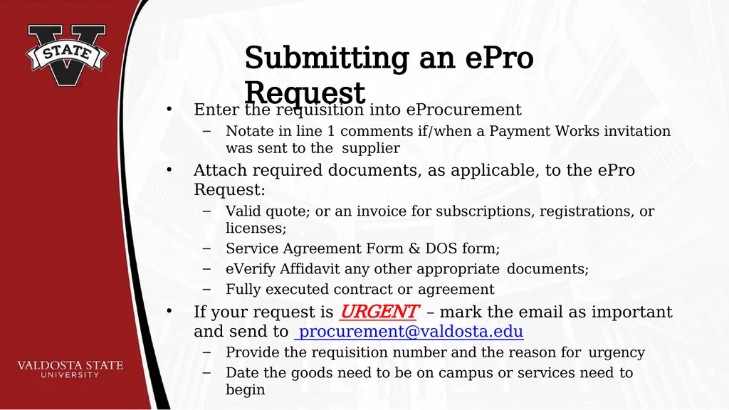 PURCHASING GUIDELINES & ePROCUREMENT REQUESTOR - slide 19 of 24