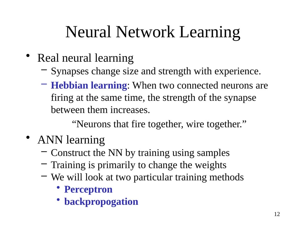 1 Neural Networks Chapter 18.7 Some material - slide 12 of 35