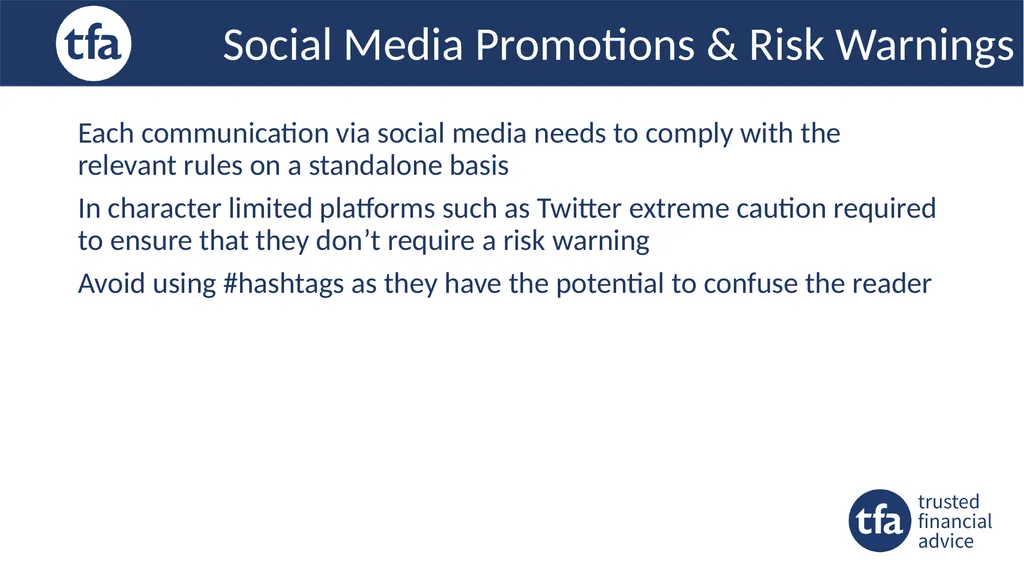 Financial Promotions & Social Media How to ensure - slide 8 of 10