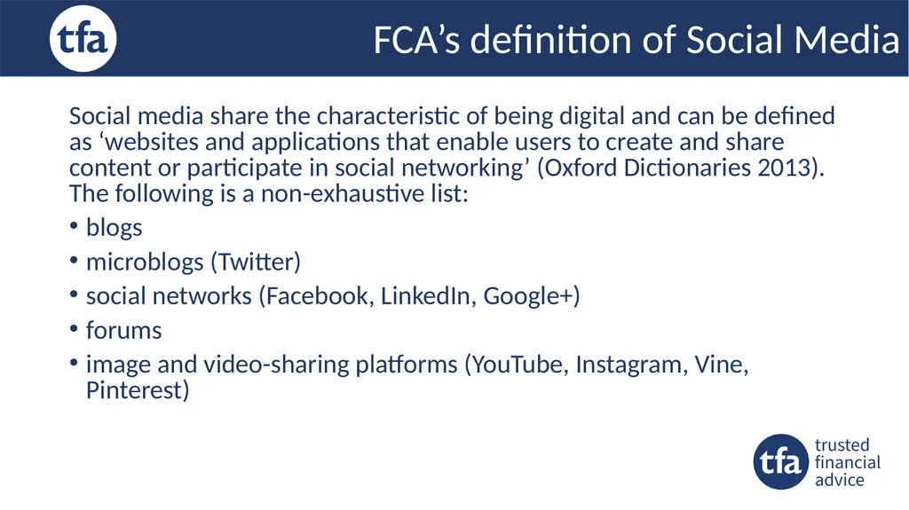 Financial Promotions & Social Media How to ensure - slide 7 of 10