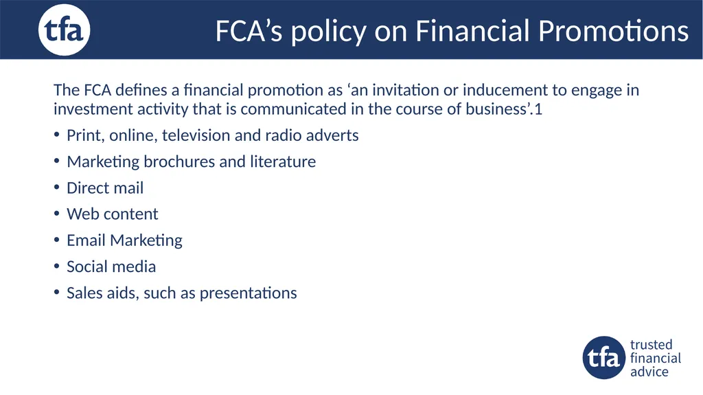 Financial Promotions & Social Media How to ensure - slide 3 of 10