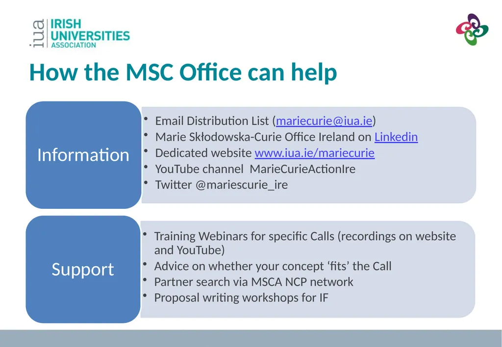 MSC Focus on Individual Fellowships Dr. Jennifer - slide 35 of 39