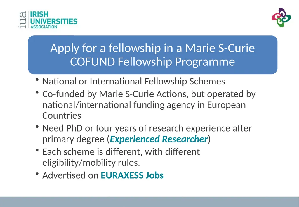 MSC Focus on Individual Fellowships Dr. Jennifer - slide 15 of 39