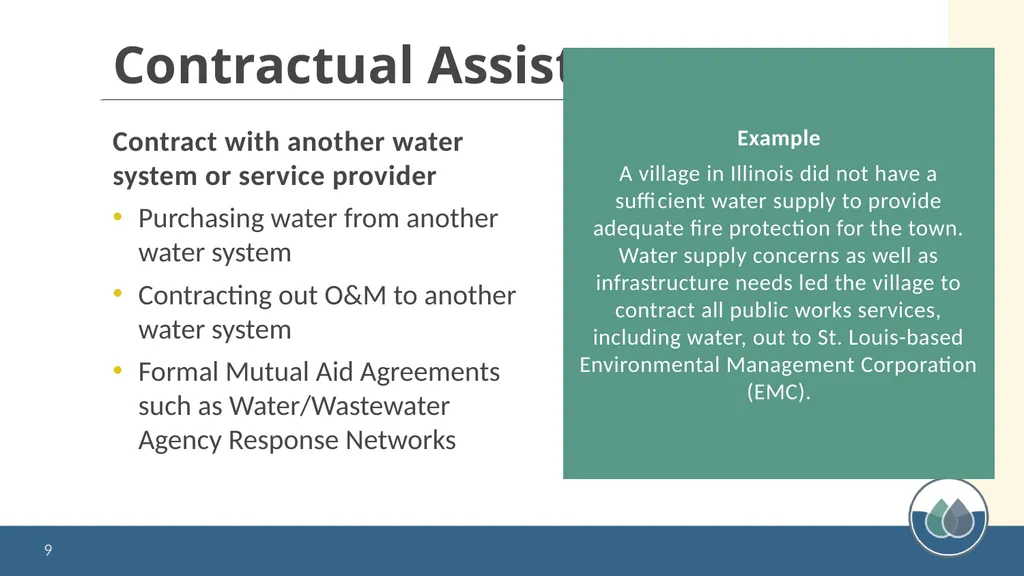 Water System Partnerships: Opportunities to Solve - slide 9 of 37