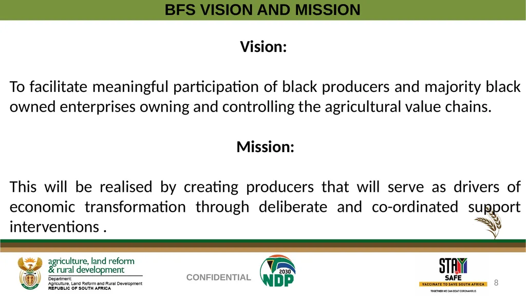 PROGRESS REGARDING THE IMPLEMENTATION OF THE - slide 8 of 23