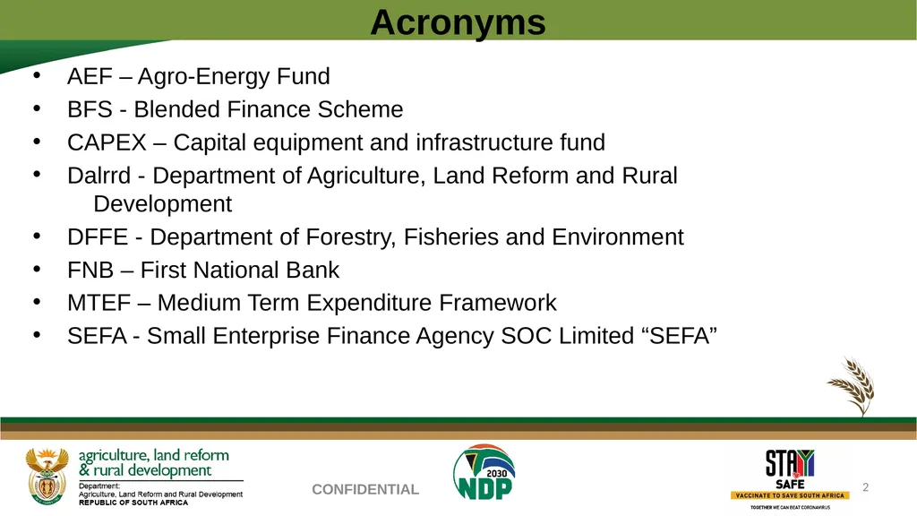 PROGRESS REGARDING THE IMPLEMENTATION OF THE - slide 2 of 23