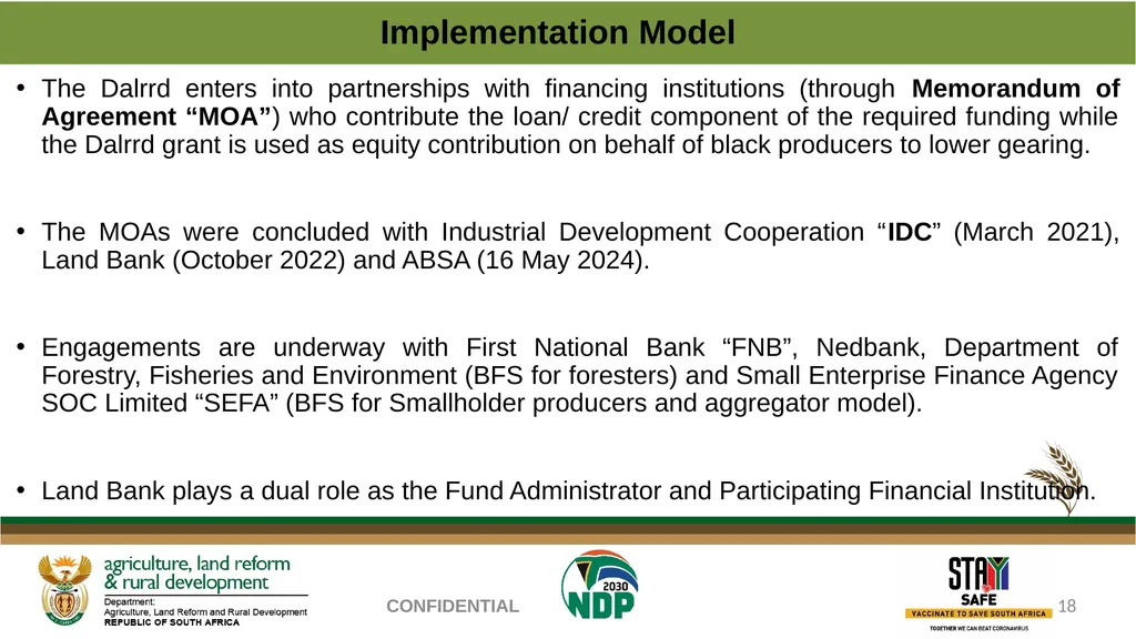 PROGRESS REGARDING THE IMPLEMENTATION OF THE - slide 18 of 23