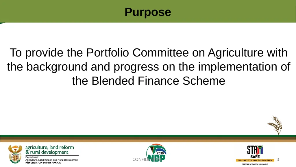 PROGRESS REGARDING THE IMPLEMENTATION OF THE - slide 3 of 23