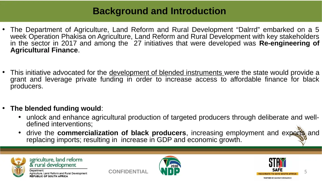 PROGRESS REGARDING THE IMPLEMENTATION OF THE - slide 5 of 23