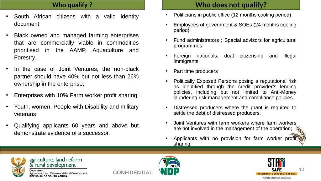 PROGRESS REGARDING THE IMPLEMENTATION OF THE - slide 10 of 23