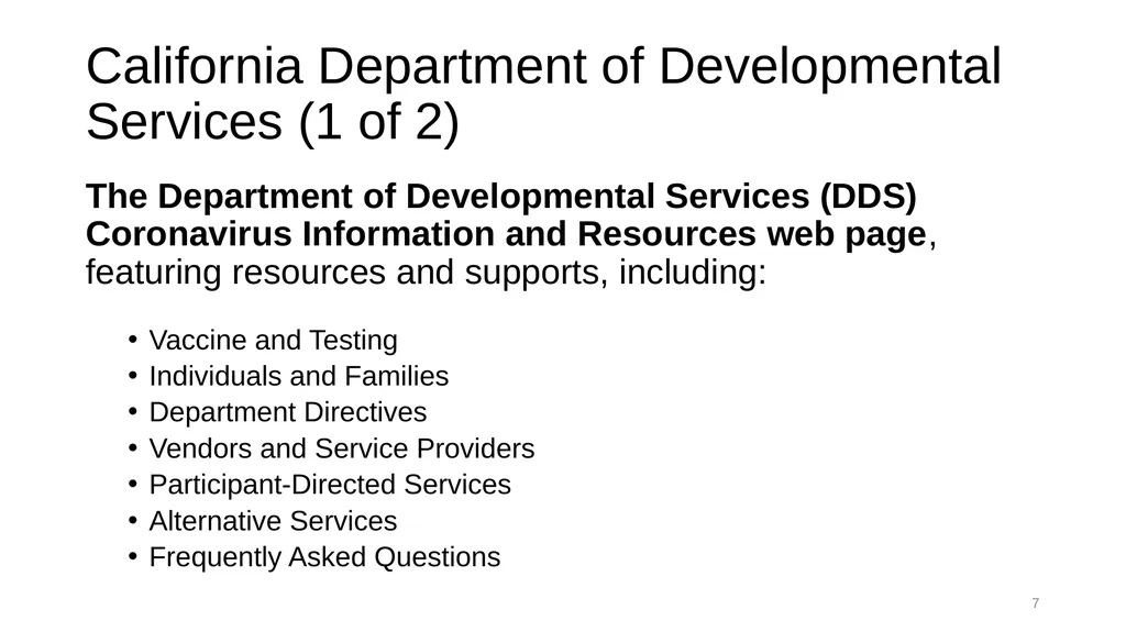 Local Partnership Agreement Training COVID-19 - slide 7 of 20