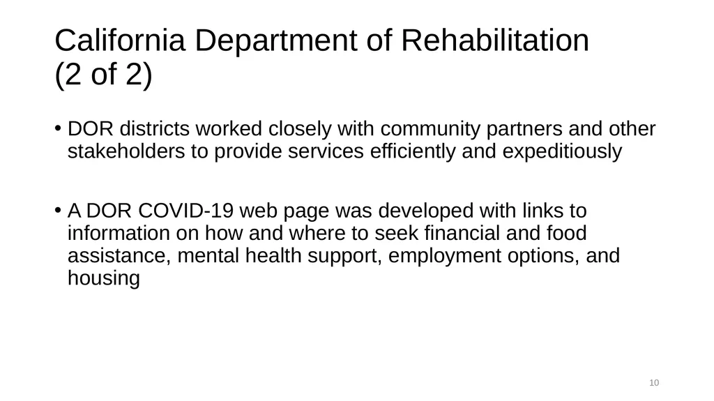 Local Partnership Agreement Training COVID-19 - slide 10 of 20