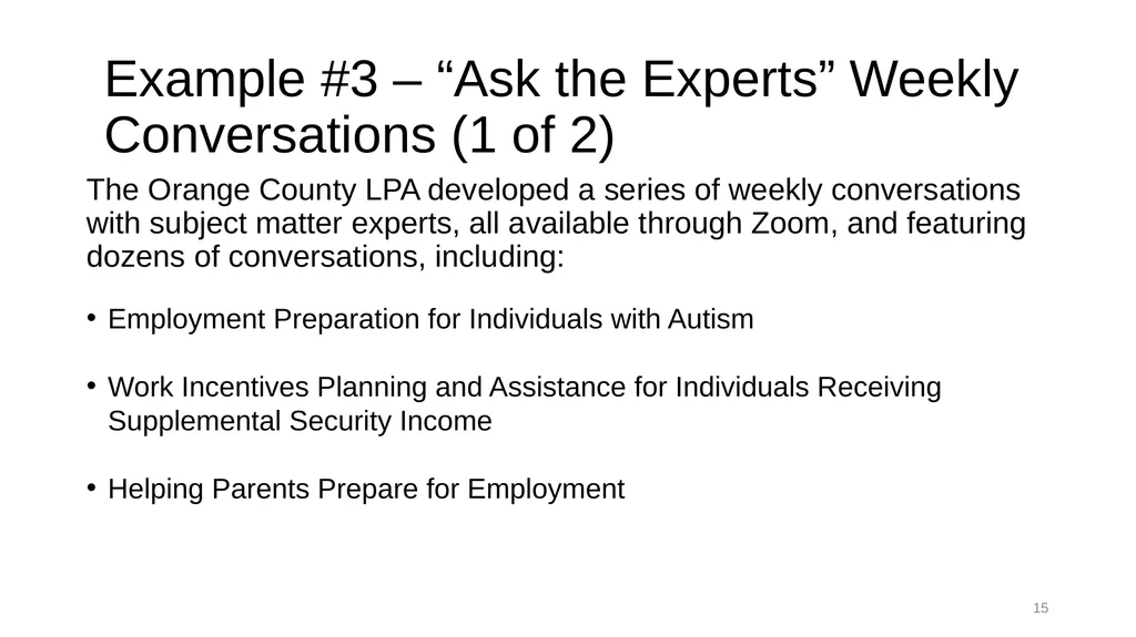 Local Partnership Agreement Training COVID-19 - slide 15 of 20