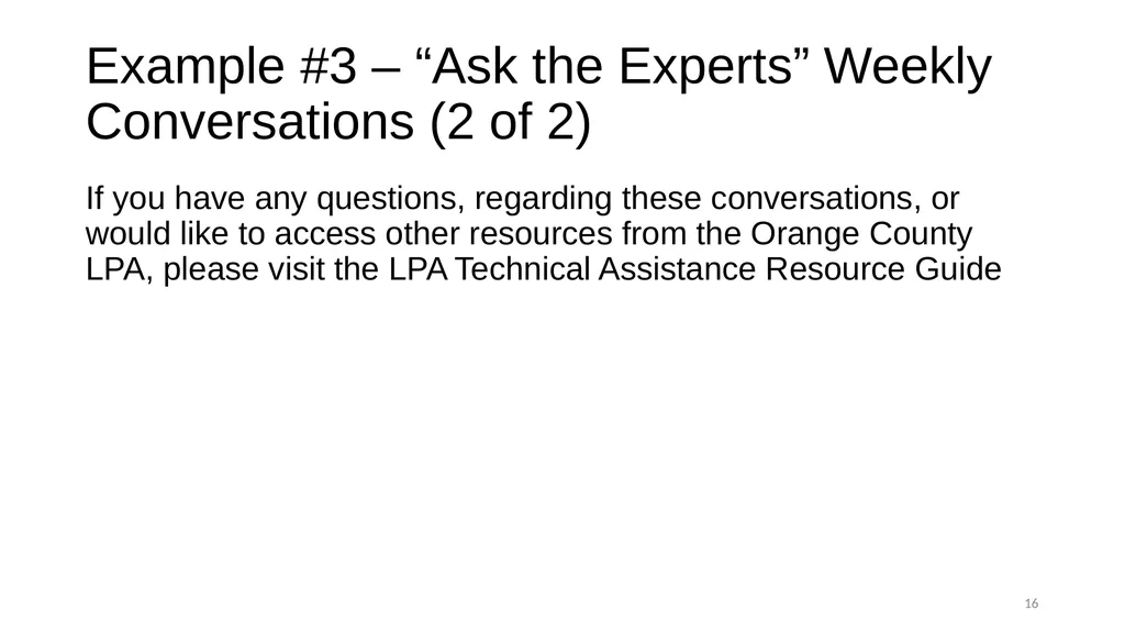 Local Partnership Agreement Training COVID-19 - slide 16 of 20