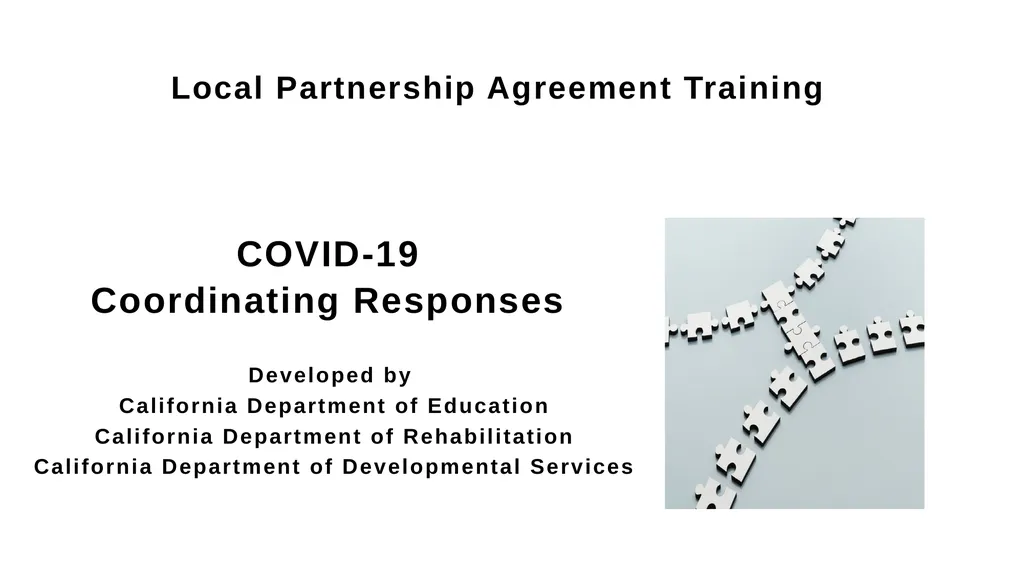 Local Partnership Agreement Training COVID-19 - slide 1 of 20