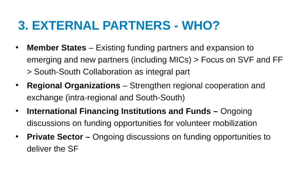 UNV Partnerships and RESOURCE MOBILIZATION - slide 5 of 18