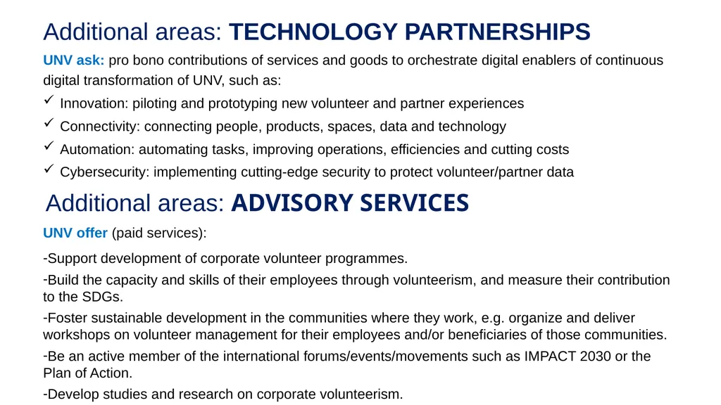 UNV Partnerships and RESOURCE MOBILIZATION - slide 13 of 18