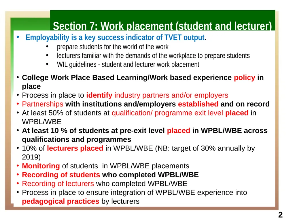 Technical and Vocational Education and Training - slide 10 of 18