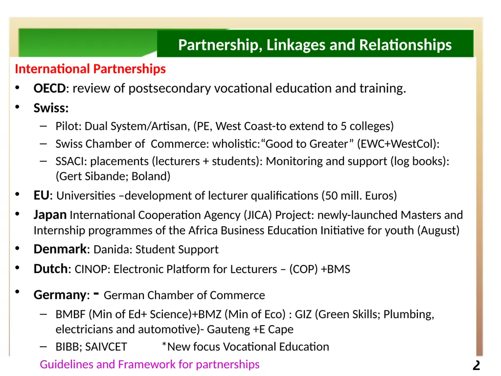 Technical and Vocational Education and Training - slide 16 of 18