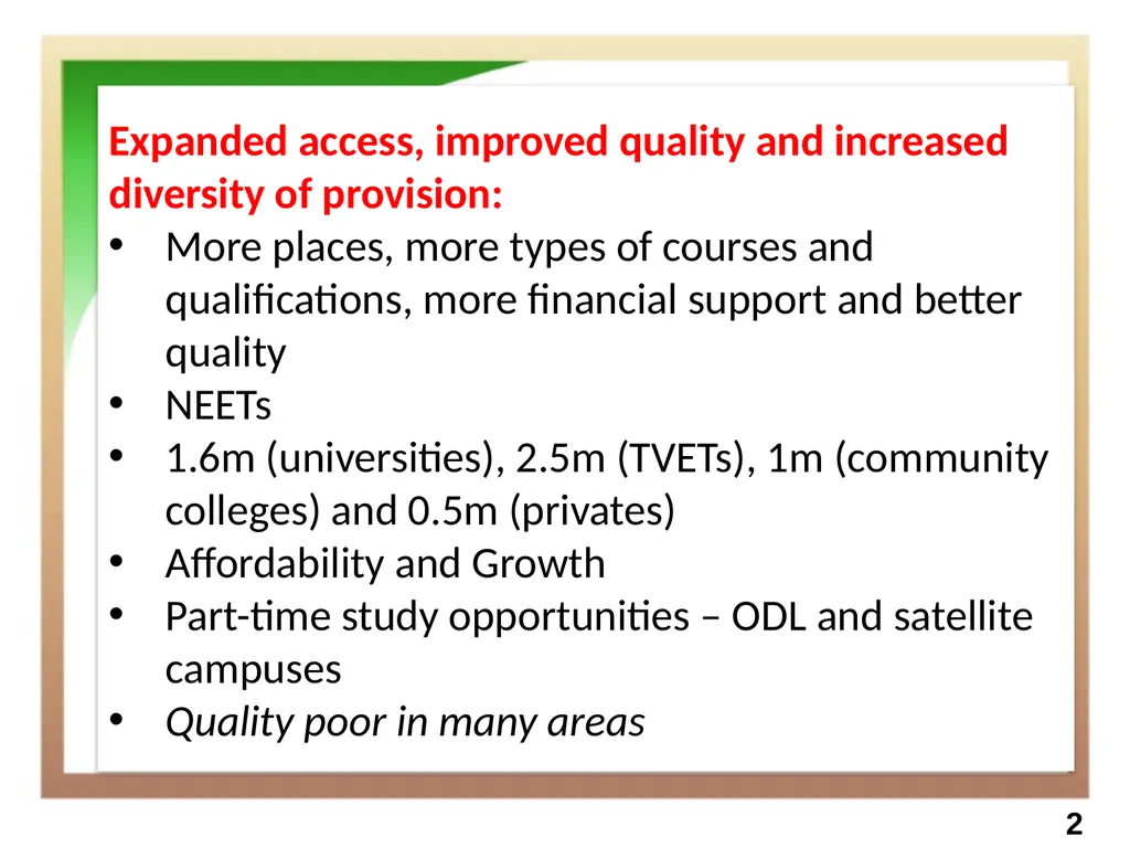 Technical and Vocational Education and Training - slide 5 of 18