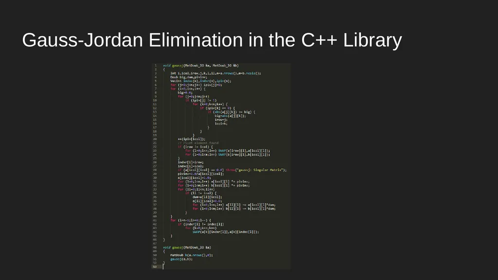 Gauss-Jordan Elimination Ben Rorabaugh (ft. Gauss - slide 5 of 12