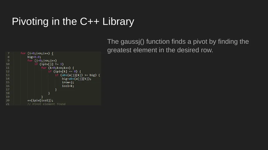 Gauss-Jordan Elimination Ben Rorabaugh (ft. Gauss - slide 6 of 12