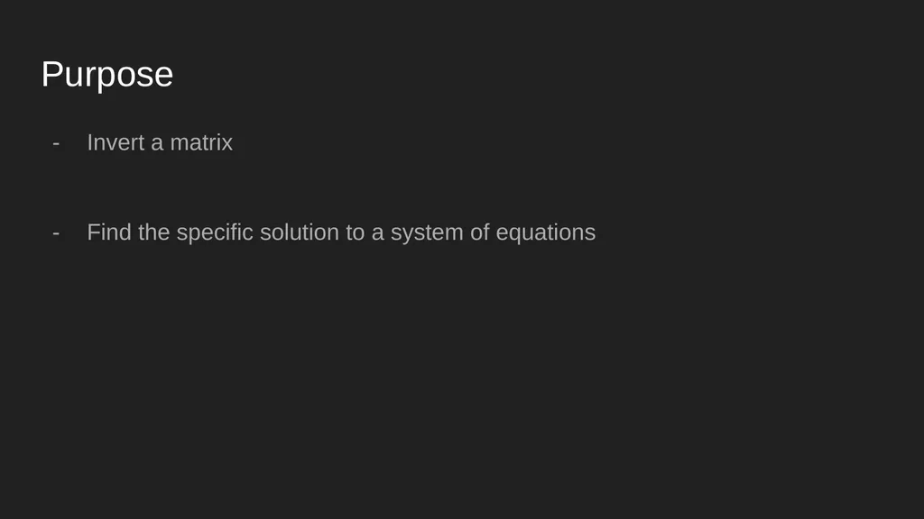 Gauss-Jordan Elimination Ben Rorabaugh (ft. Gauss - slide 2 of 12