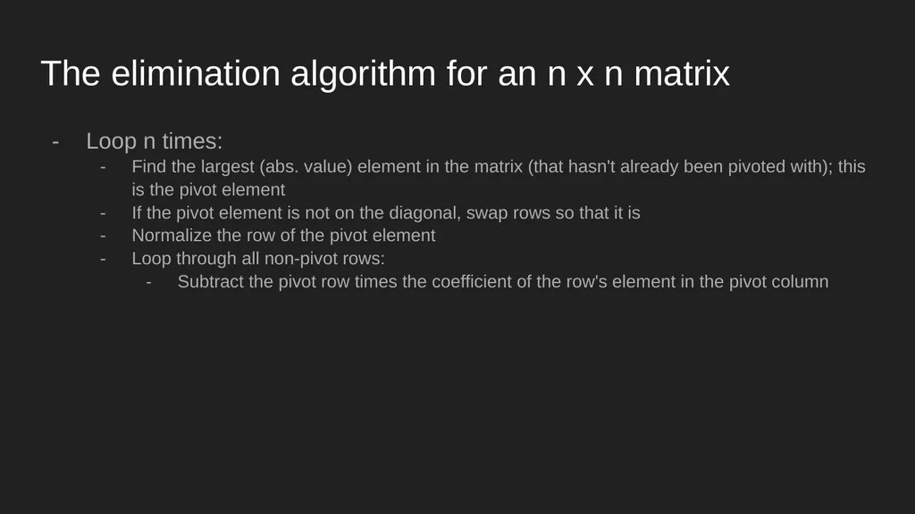 Gauss-Jordan Elimination Ben Rorabaugh (ft. Gauss - slide 12 of 12