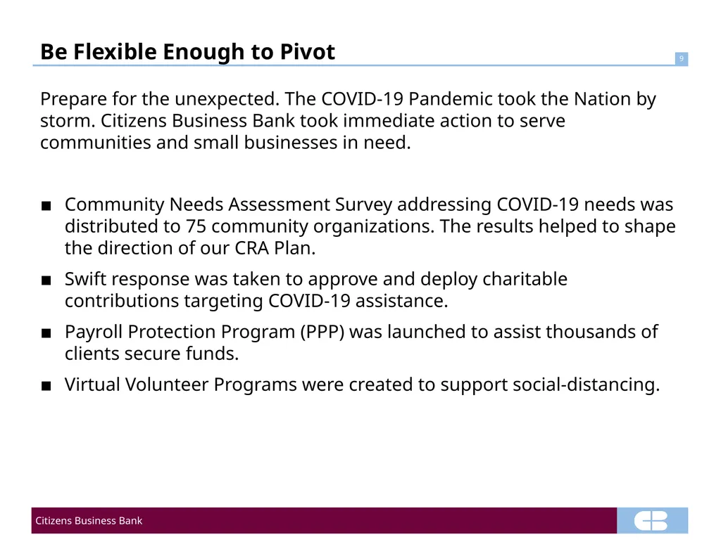 Demystifying CRA : Leveraging Banking Partnerships - slide 9 of 11
