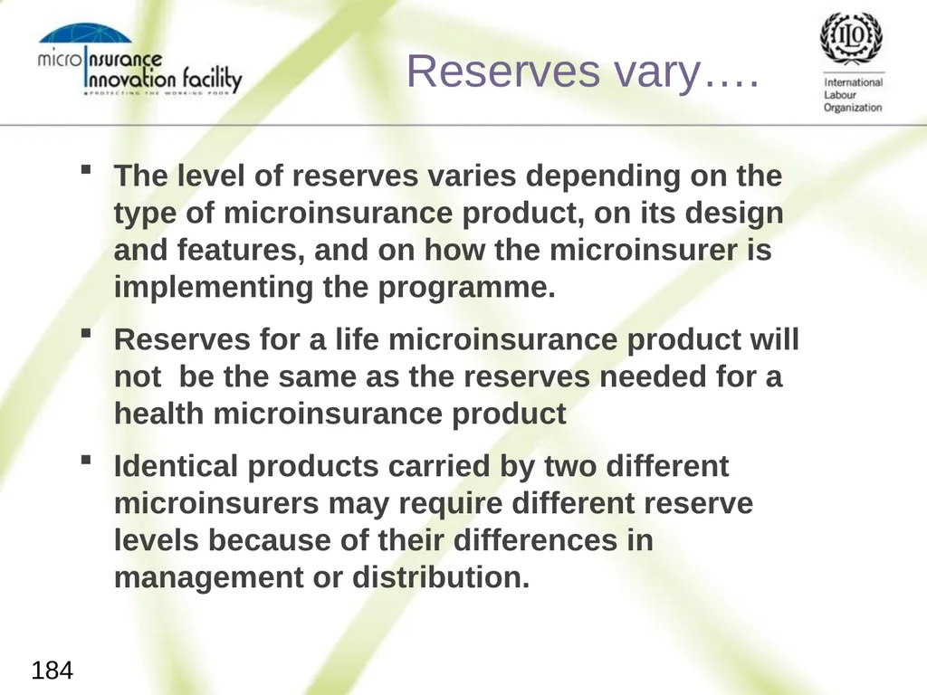 Pricing for Microinsurance Location Date Trainer 1 - slide 181 of 203
