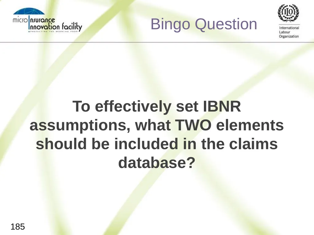Pricing for Microinsurance Location Date Trainer 1 - slide 182 of 203