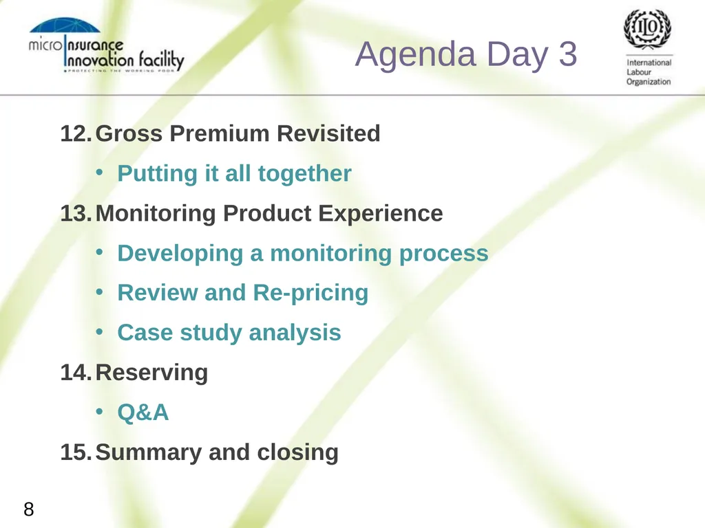 Pricing for Microinsurance Location Date Trainer 1 - slide 8 of 203