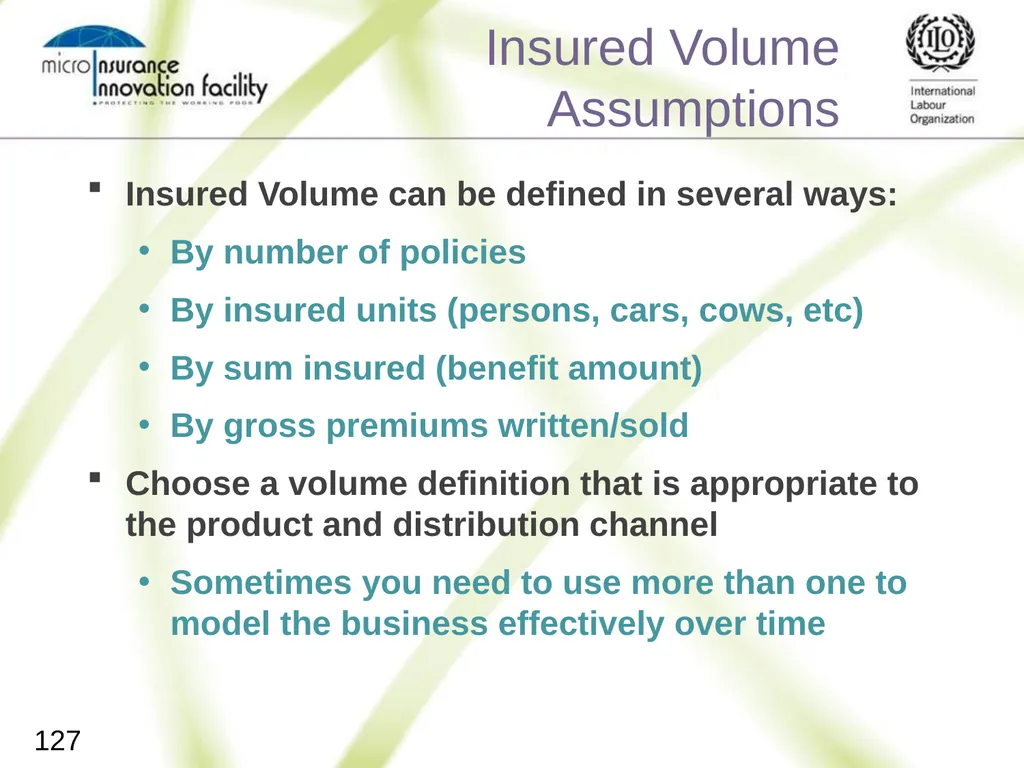 Pricing for Microinsurance Location Date Trainer 1 - slide 124 of 203