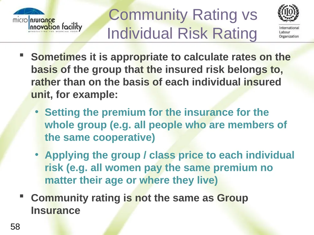 Pricing for Microinsurance Location Date Trainer 1 - slide 56 of 203