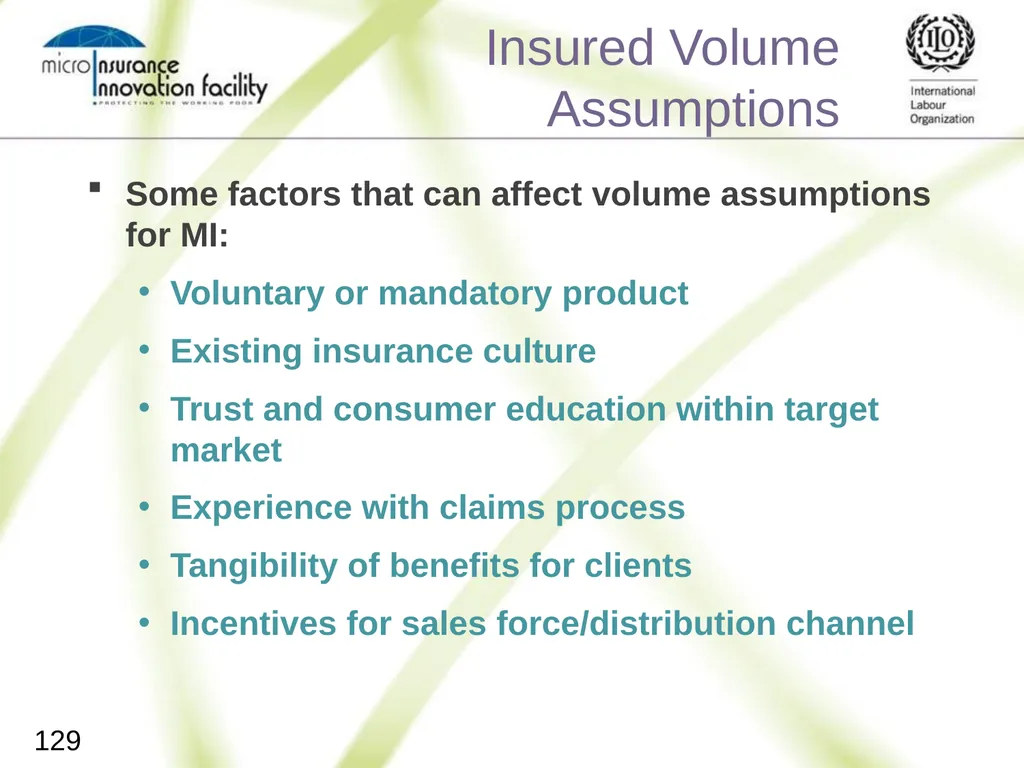 Pricing for Microinsurance Location Date Trainer 1 - slide 126 of 203