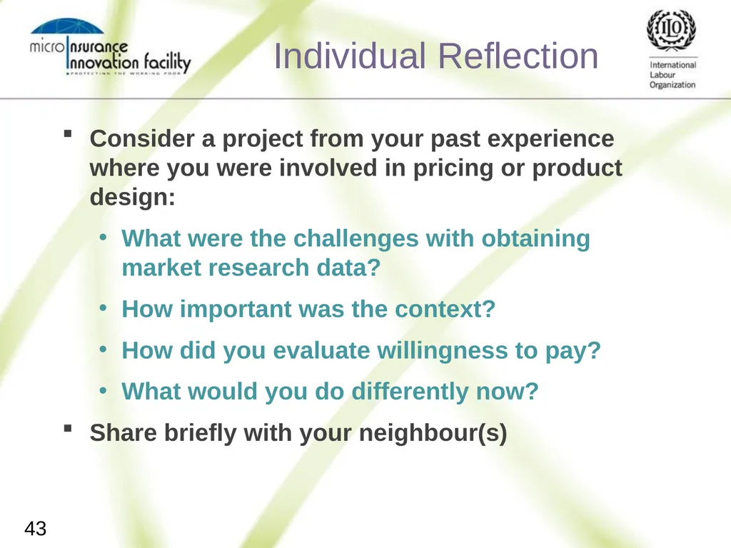 Pricing for Microinsurance Location Date Trainer 1 - slide 41 of 203