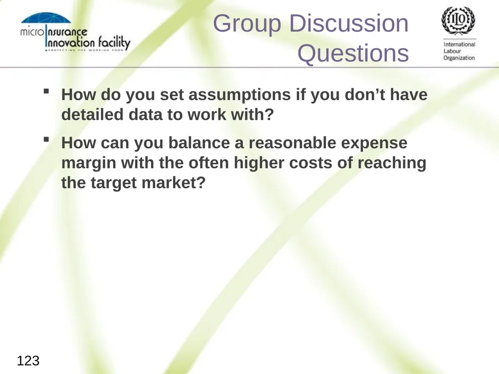 Pricing for Microinsurance Location Date Trainer 1 - slide 120 of 203