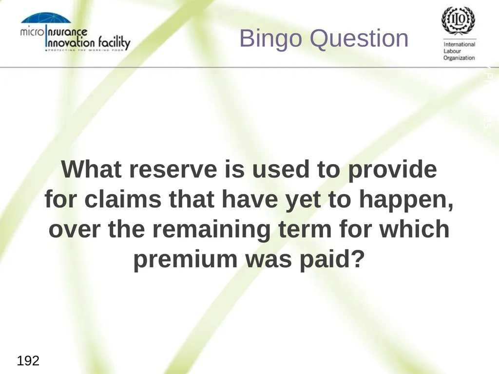 Pricing for Microinsurance Location Date Trainer 1 - slide 189 of 203