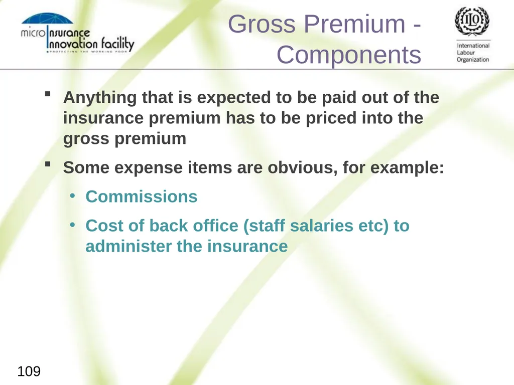 Pricing for Microinsurance Location Date Trainer 1 - slide 106 of 203