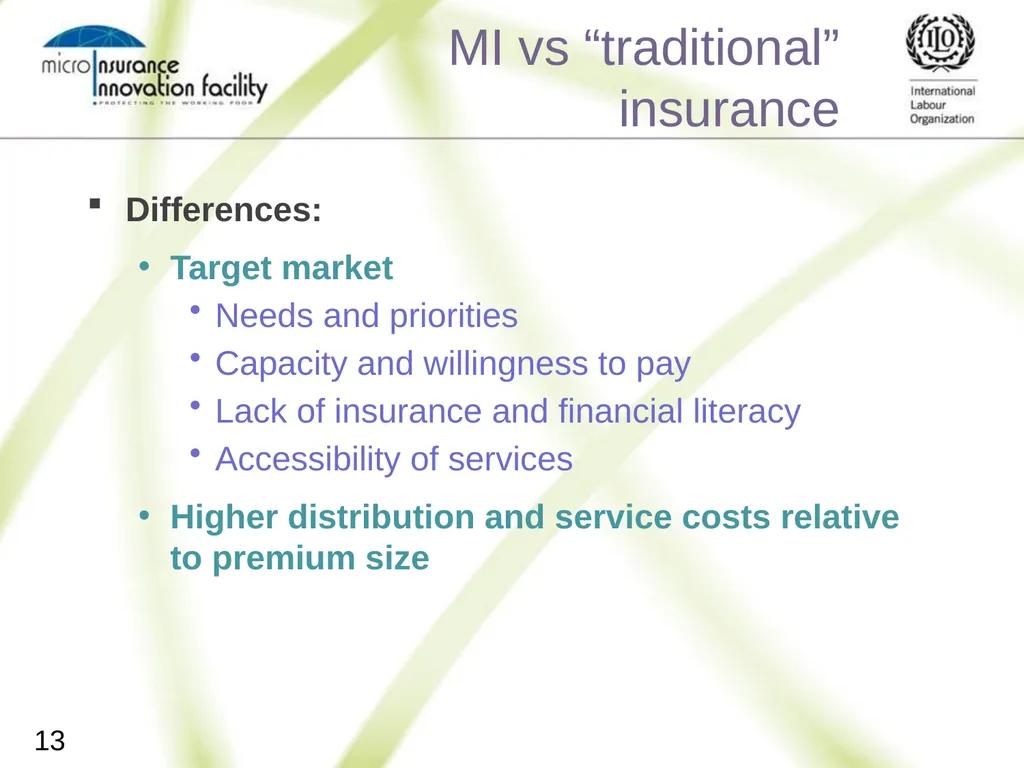 Pricing for Microinsurance Location Date Trainer 1 - slide 13 of 203