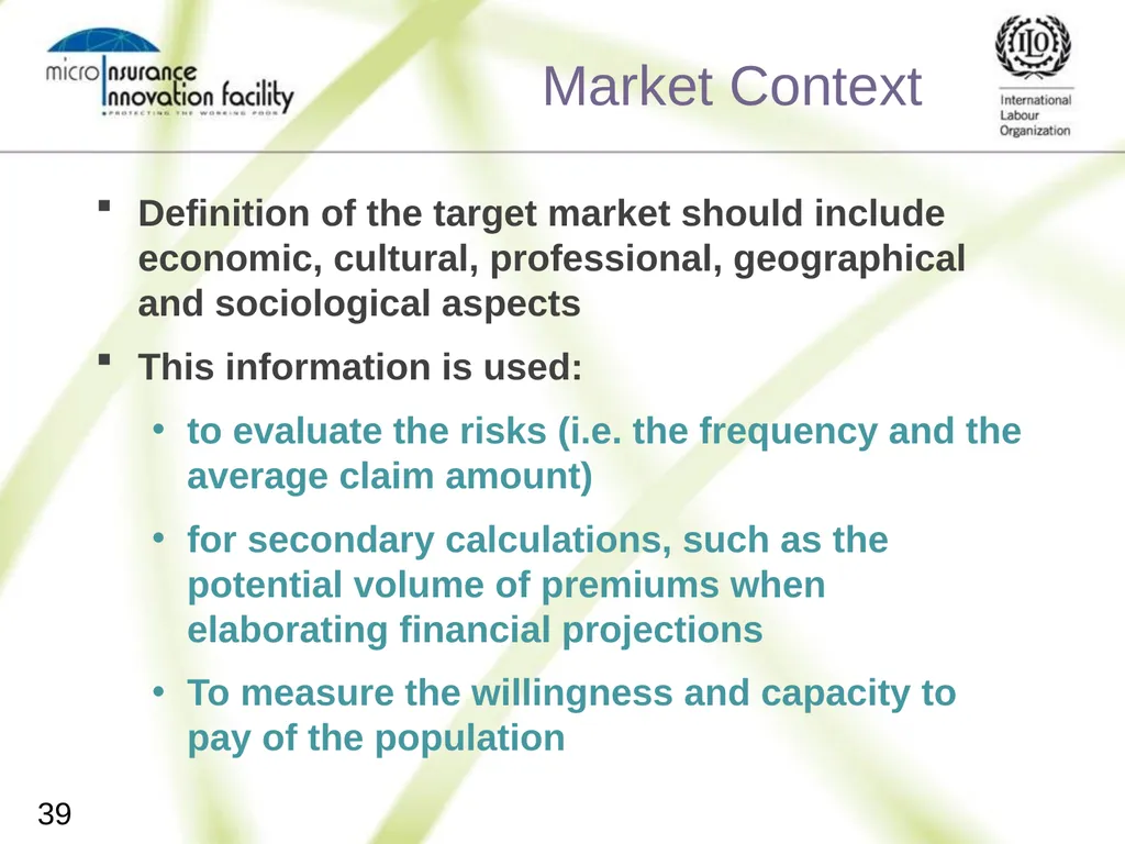 Pricing for Microinsurance Location Date Trainer 1 - slide 37 of 203