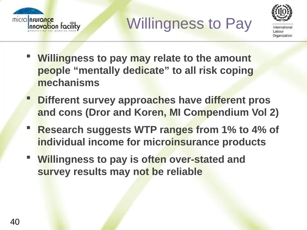 Pricing for Microinsurance Location Date Trainer 1 - slide 38 of 203