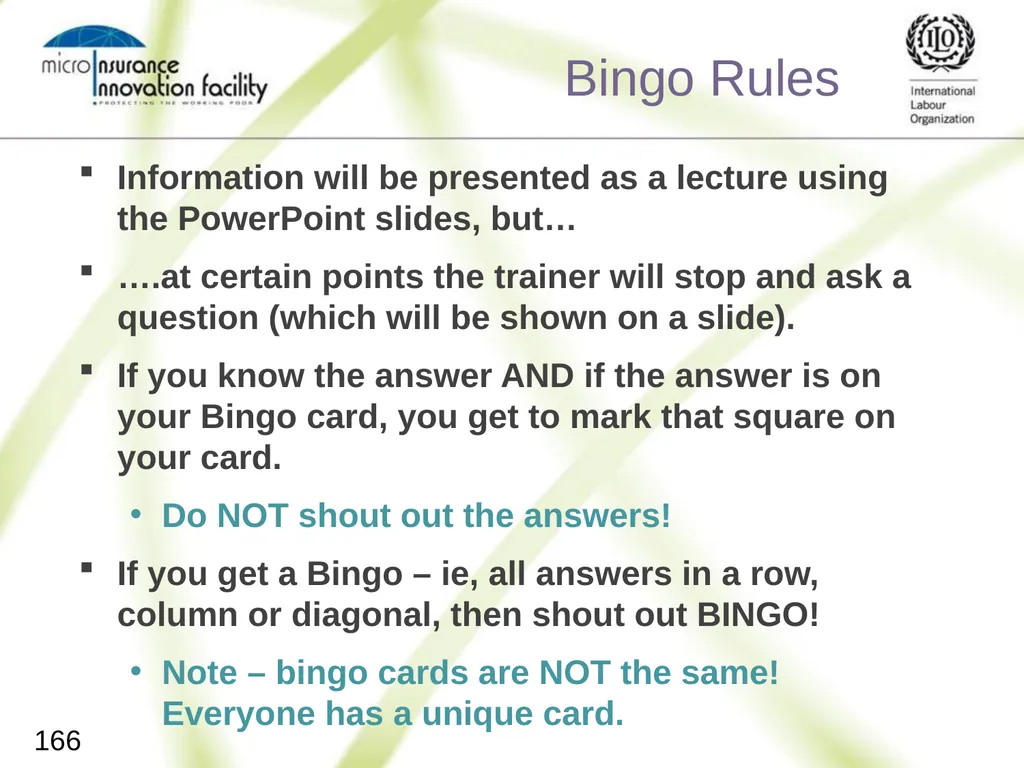 Pricing for Microinsurance Location Date Trainer 1 - slide 163 of 203