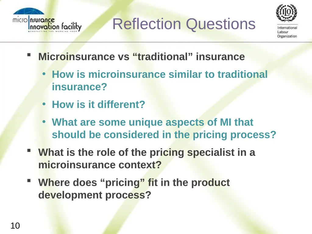 Pricing for Microinsurance Location Date Trainer 1 - slide 10 of 203