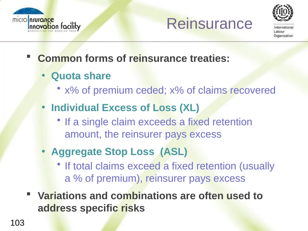 Pricing for Microinsurance Location Date Trainer 1 - slide 100 of 203