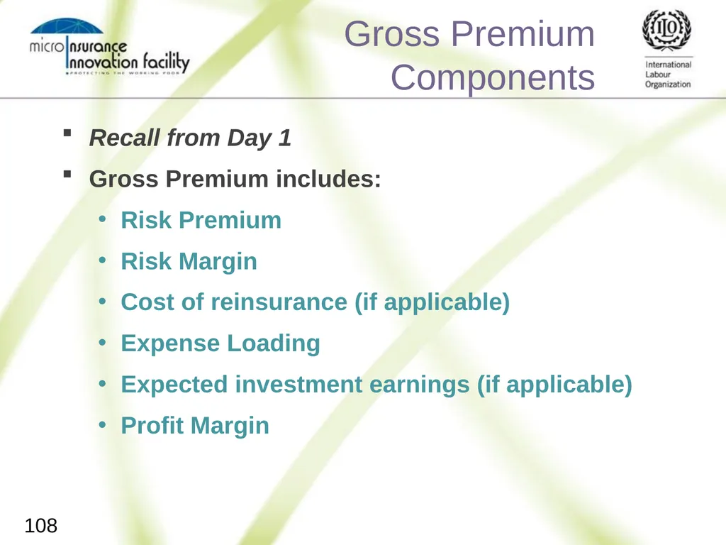 Pricing for Microinsurance Location Date Trainer 1 - slide 105 of 203