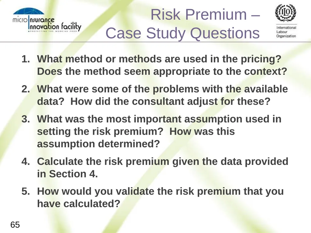 Pricing for Microinsurance Location Date Trainer 1 - slide 63 of 203