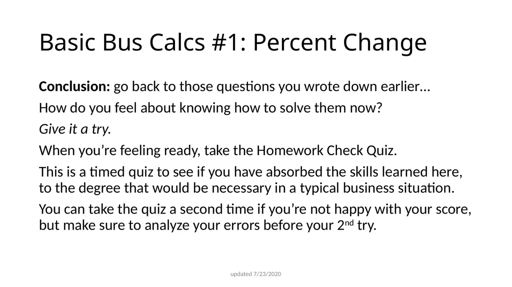 Basic Business Calculations for BUS 170 - slide 37 of 37