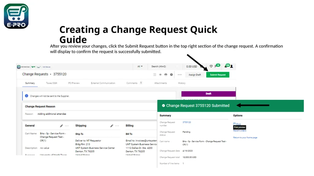 Shopping is Easy in ePro! 1 Creating a Service - slide 10 of 11
