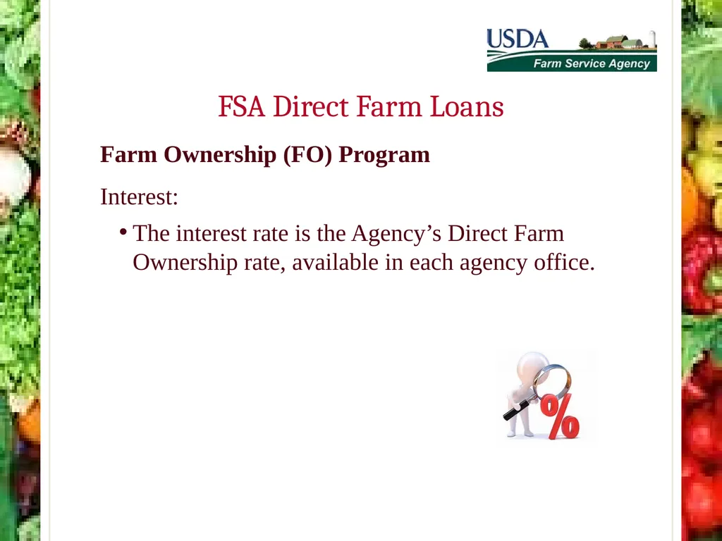 FSA Farm Loan Programs Norman Cummins USDA/FSA - slide 22 of 56